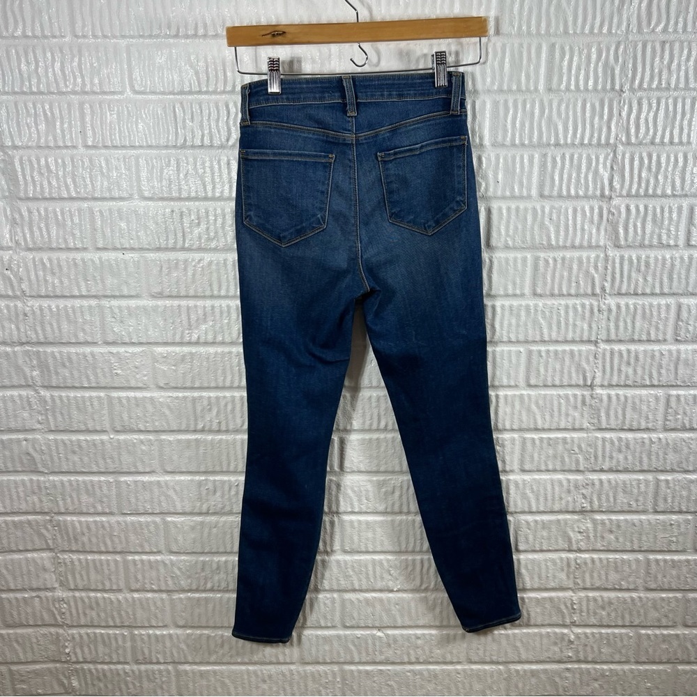 L’agence Margot Racer Stripe High Rise Ankle Skinny Neptune 25 - Picture 7 of 8